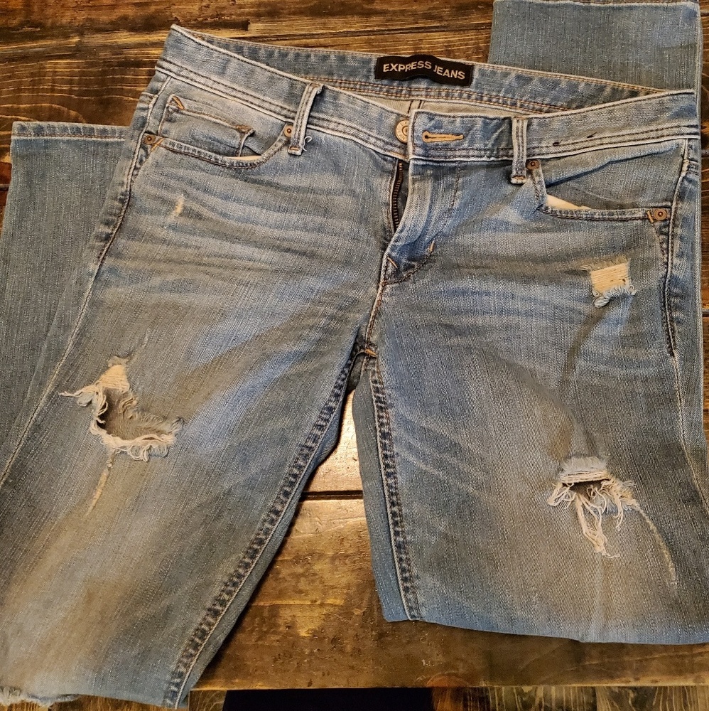 Express Jean's Cropped Skinny Low Rise Size 8